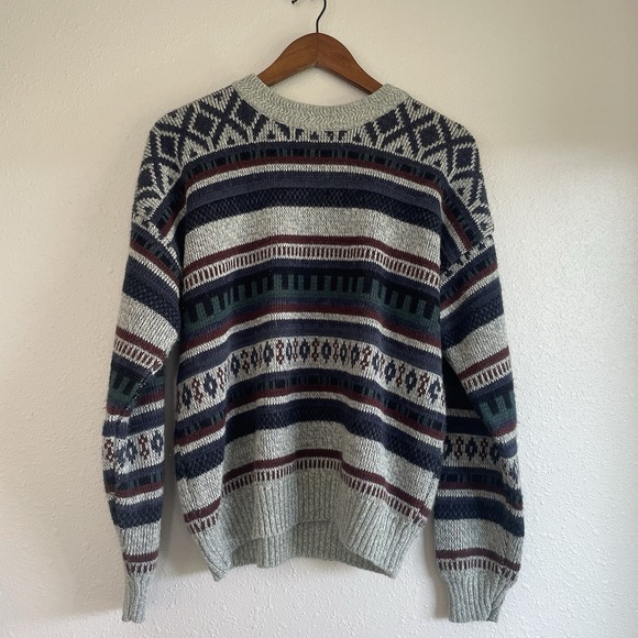 Sears Other - Vintage The Mens Store Sears Sweater Sz M Geometric Grandpacore Retro Aztec